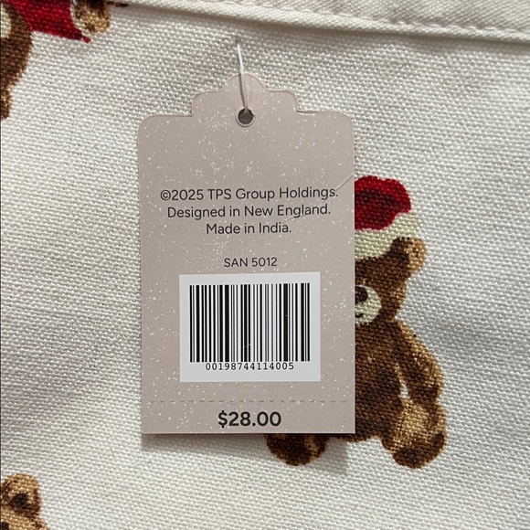 Charming Teddy Bear Tote Bag - Navy and White - Picture 4 of 9